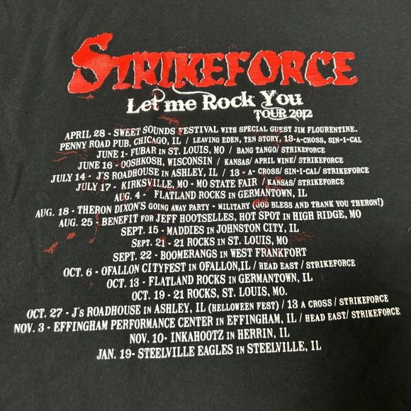 Strikeforce 2012 Tour T Shirt Men’s XL Metal Band Music - Picture 8 of 8